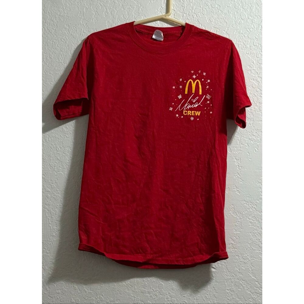 Mcdonalds Mariah Carey Men's S Red Crew Work T-Shirt -
